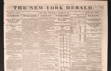 Oct.12 1864 New York Herald SHENANDOAH VALLEY, RICHMOND ADVANCE, WILMINGTON picture