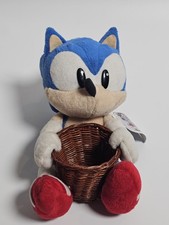 Vintage 1996s SEGA Sonic the Hedgehog Basket Plush 6.5
