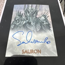 Topps 2004 Chrome the Lord of Rings Trilogy Sala Baker as Sauron Auto picture