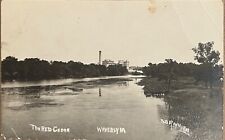 RPPC Waverly Iowa Red Cedar River Vintage Real Photo Postcard c1910 picture