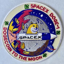 DOGE-1 To The Moon Mission Patch 3.5” NASA F9 ISS ELON MUSK picture