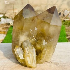 3.94lb Large Clear Smoky Citrine Quartz Crystal Cluster Rough Mineral Specimen picture