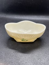 Vintage Belleek Pottery Ireland Shamrock open salt bowl picture