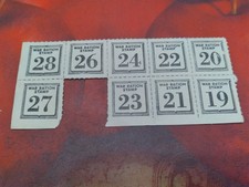 Vtg 1943 WW2 American War Original Ration Stamps picture