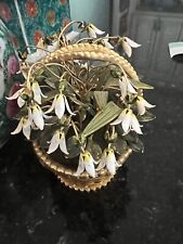 Jane Hutcheson Flower Basket Gold Metal Basket White Flowers Snow Drops Gorham picture