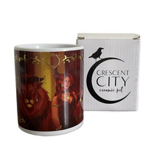 Fairyloot Crescent City Foiled Ceramic Pot NIB Sarah J. Maas pencil holder plant picture