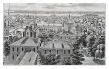 Philadelphia Pennsylvania 1838 State House Steeple Panorama Standard Postcard picture
