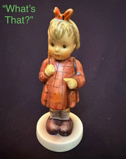 Goebel M.I. Hummel Club Porcelain “What’s That?” Girl Figurine Exclusive TMK7 picture