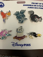 NEW 2023 Disney VILLIANS Sidekicks Diamond Pins Complete Set of 6 Authentic picture