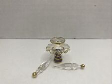 3 Vintage Elegant Glass Perfume Bottle Tops / Stoppers picture