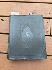 Holy Bible Masonic Edition Cyclopedic Indexed Red Letter Edition Hertel 1949 picture
