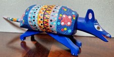 Oaxacan Wood Carving Armadillo Alebrije Francisco Hernandez Cruz Signed Vintage picture