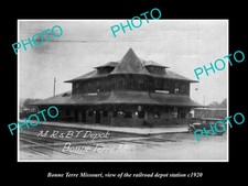 Bonne Terre Missouri The Railroad Station c1920 Large Historic Old Photo picture