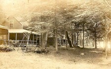 CABINS AT COCHNEWAGON LAKE, RPPC, MONMOUTH, ME, VINTAGE POSTCARD (AN721) picture