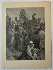1880 book engraving ~ BOAZ AND RUTH picture