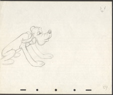 1930's/1940's WALT DISNEY PLUTO ORIGINAL PRODUCTION DRAWING ANIMATION ART PAGE picture