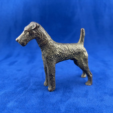 VINTAGE SIMON MOSELSIO BRONZE FIGURINE OF AN IRISH TERRIER DOG, DATED 1928 picture
