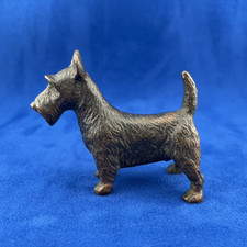 VINTAGE SIMON MOSELSIO BRONZE FIGURINE OF A SCOTTISH TERRIER DOG, DATED 1928 picture