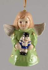 Goebel Angel Bell Ornament Angel With Nutcracker - Pistachio - With Box 10923639 picture
