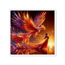 Die-Cut Fridge Magnet Radiant Crystal Phoenix Female Figure Artwork picture