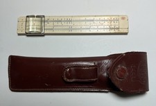 Frederick Post Co. No. 1441 Slide Rule By Hemmi Japan with Leather Case Vintage picture
