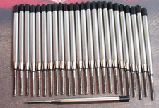 15 Black Metal Ballpoint Pen Ink Refills Medium Point Parker Style-USA seller picture