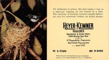Male Black Throated Blue Warbler Heyer Kemner Realtors Sm Advtg Blotter picture
