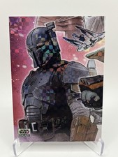 2026 Topps Star Wars Galaxy Paz Vizsla X-Fractor Original Art Puzzle Card 6/10  picture