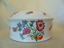 Philippe Deshoulieres Covered Baking Dish Casserole Flowers Butterflies France picture
