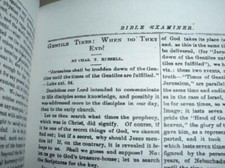 x-rare BIBLE EXAMINER 1876 GENTILE TIMES C.T. RUSSELL hardbound Watchtower picture