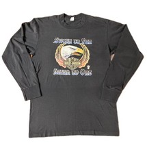 Vtg 80s Harley Davidson Sworn To Fun Loyal To One Long Sleeve T-Shirt XL picture