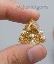 0.50 Ct Triangle Cut Lab Grown Diamond Loose Stone ChampagneGrade VVS1 Certified picture