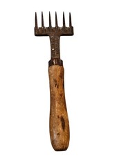 Vintage Hamilton Beach No. 50 Ice Pick Chipper Wooden Handle Metal Head 6 Tines picture