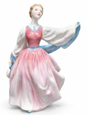 VTG 1953 Royal Doulton Gay Morning Pretty Lady Figurine HN 2135 by Peggy Davies picture