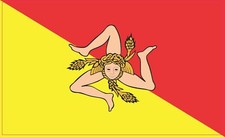 5x3 Sicily Flag Sticker Vinyl Italy Cup Flags Stickers Car Truck Bumper Decal picture