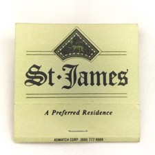 St James Washington DC Vintage Matchbook Collectible Tobacciana picture