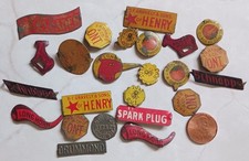 21+ Antique Tobacco Tin Tags Gravely Schnapps Browns Mule Spark Plug Hanes Long picture