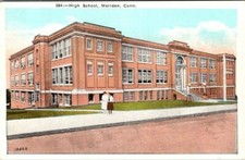 MERIDEN,  CT Connecticut Antique POSTCARD,  HIGH SCHOOL picture