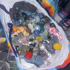 Big Lot of Glass Pipes Various Sizes And Colors picture