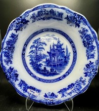 19th Century Doulton Burslem Flow Blue Madras 9