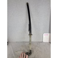 Vintage Katana Sword Dragon Head Pommel Black Scabbard 33