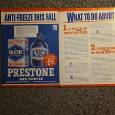 Prestone Anti-Freeze Vintage Print Ad 