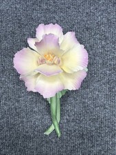 Vintage Dea Capodimonte Porcelain Purple Flower 'Made In Italy' Art Deco picture