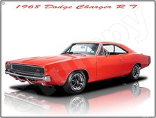 1968 Dodge Charger RT Metal Sign 9