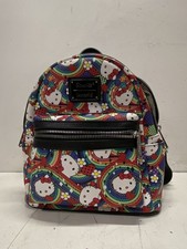 Loungefly Hello Kitty Rainbow AOP Mini Backpack Faux Leather Multicolor picture