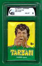 1966 TARZAN VINTAGE CARD WAX PACK SEALED & GRADED GAI 8 NM-MT PHILLY GUM picture
