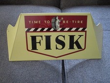 Vintage Original  1951 Fisk Tires Metal Tire Rack Display Sign 