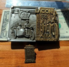 AMA commemorative  Laconia New Hampshire Belt Buckle + Pin Set #448 of 3000 RARE picture