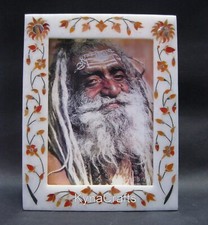 Marble Photo Frame for Birthday Gift Handmade Table Master Piece 9 x 7 Inches picture