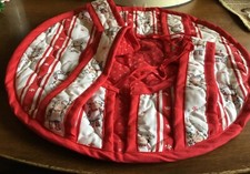 Vntg. Campbell Kids 15” Casserole Carrier Rare Fabric & Campbell Kids Mug 1989 picture